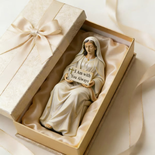 ✝Virgin Mary Desk Companion Figurine✨Hand-Painted Ceramic Figurine