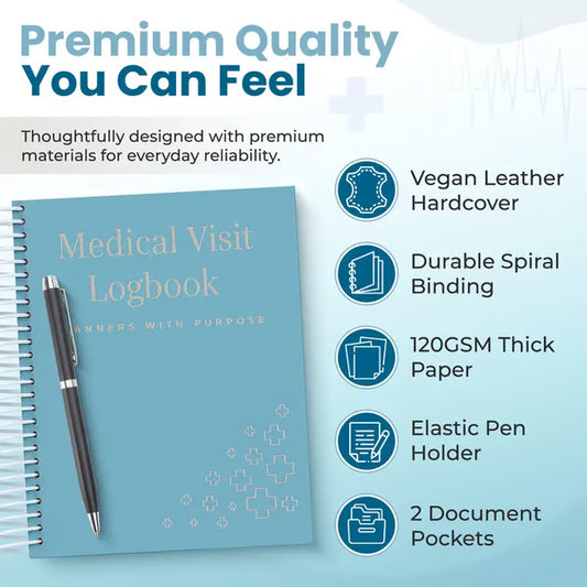 📚Medical Visit Logbook: Your Essential Medical Planner (Hardcover)