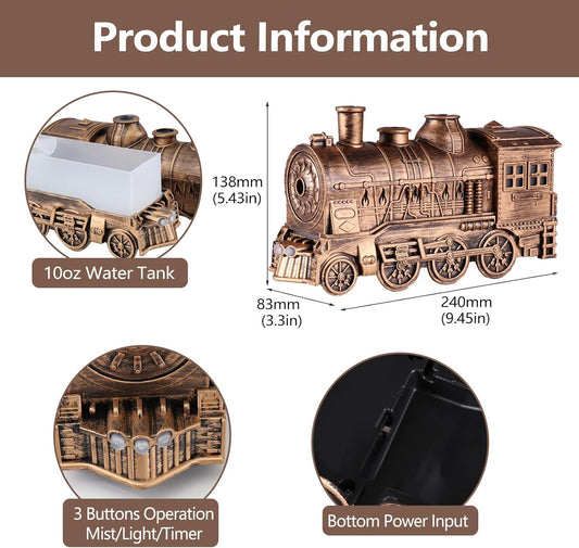 🚂 Train Humidifier with Essential Oil Diffuser