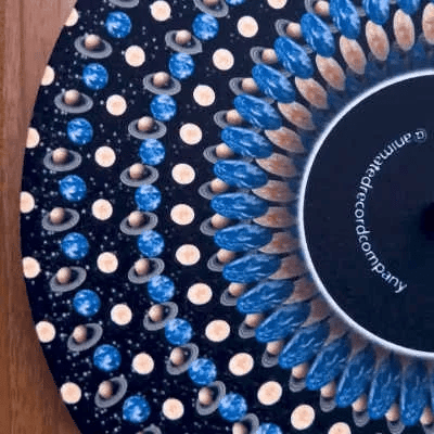 Animated Zoetrope Slipmat — 12″ Optical Illusion Turntable Mat