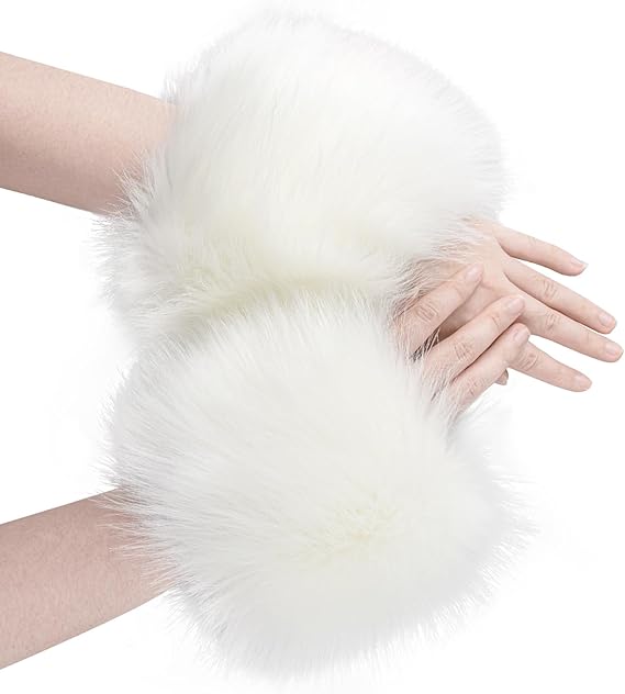 Women Faux Fur Wrist Cuffs