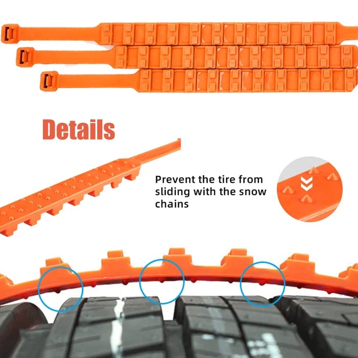 🔥LAST DAY SALE-49% OFF🔥Universal Reusable Anti-skid Nylon Tire Chains
