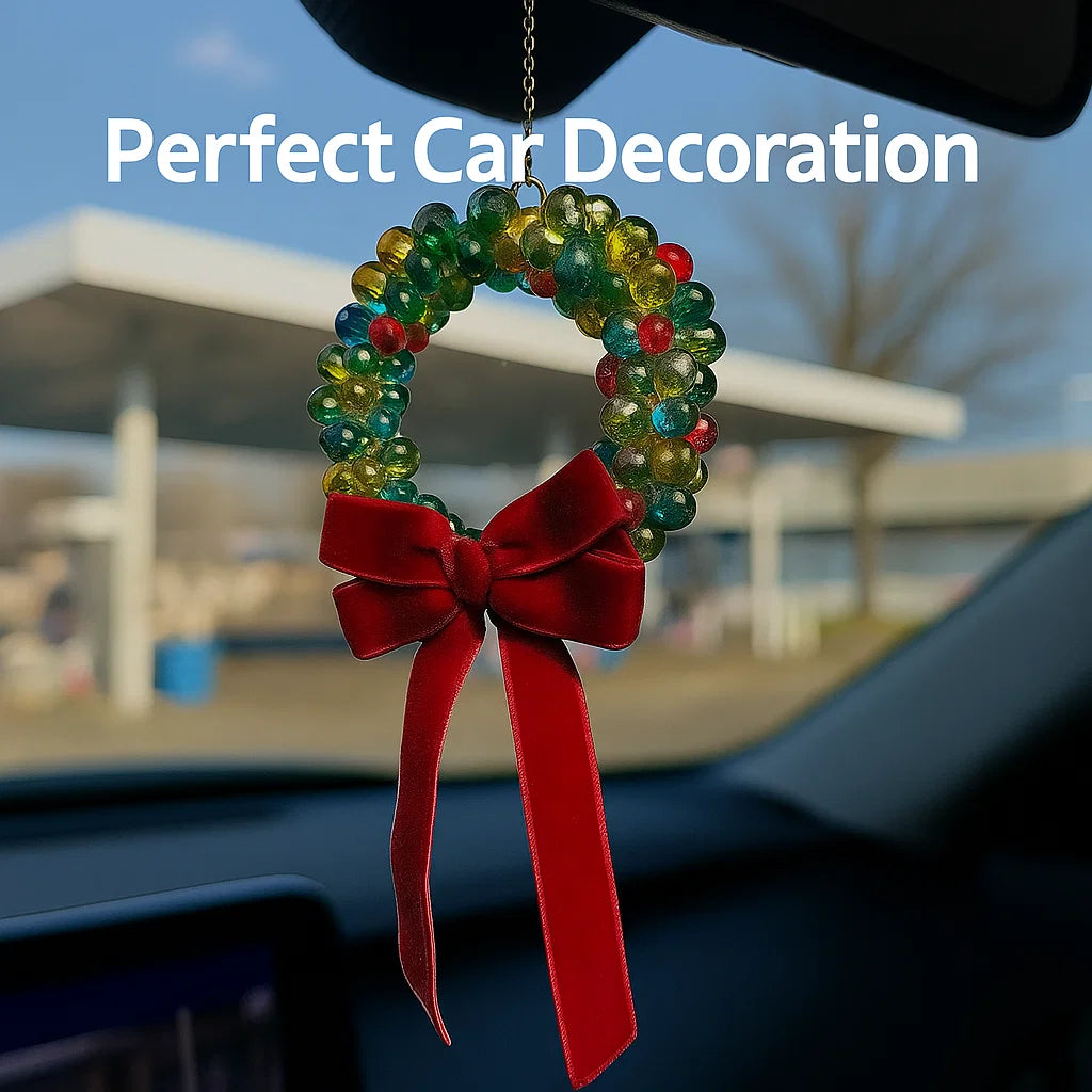 ✨ Handmade Beaded Pendant Bow Design for Car Interior Decoration