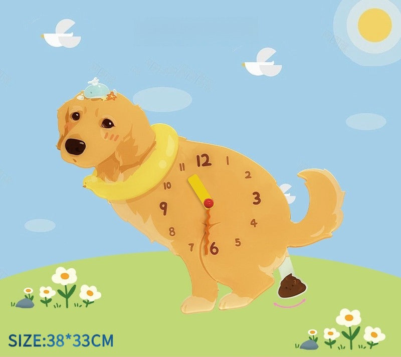 Small Dog Silent Wall Clock