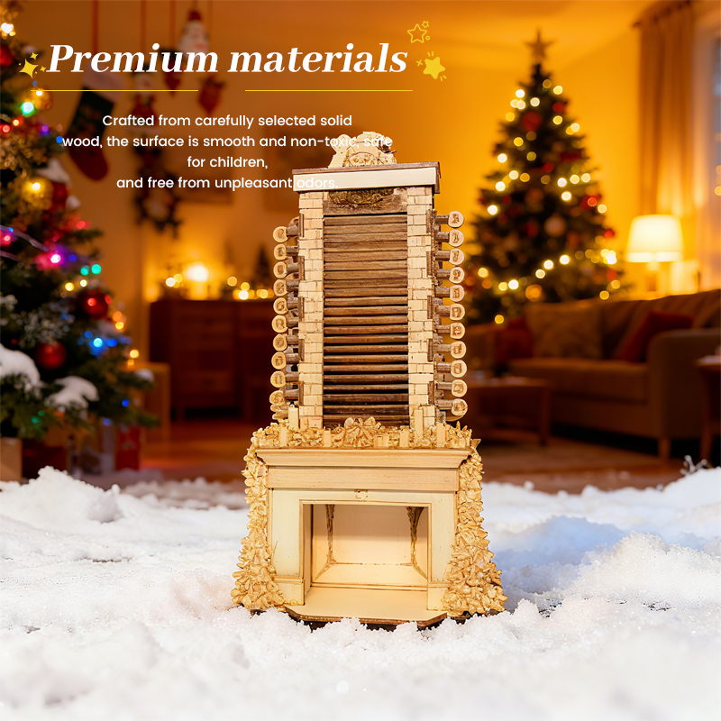 🎄🎅 Wooden Santa Down-the-Chimney Advent Calendar