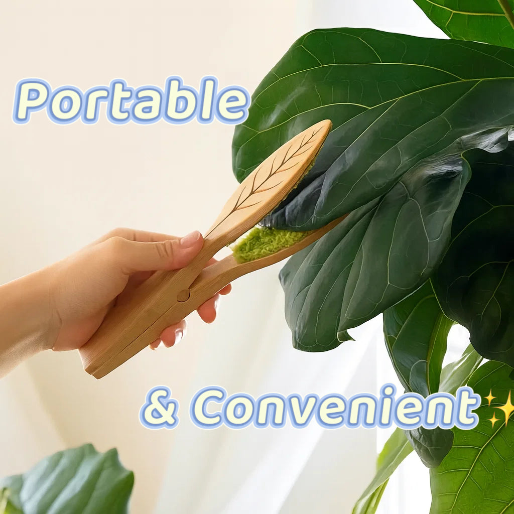 Creative Wooden Leaf Cleaning Tool Set