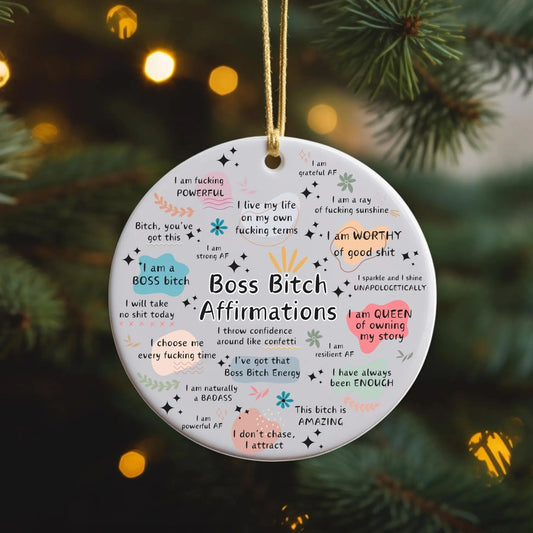 🎁Boss Bitch Affirmations Holiday Decor
