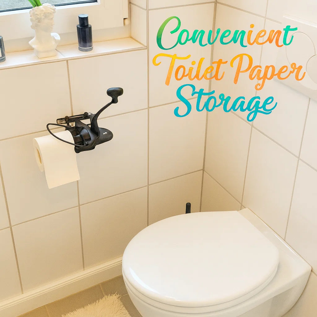 🎣 Fishing Reel Toilet Paper Holder