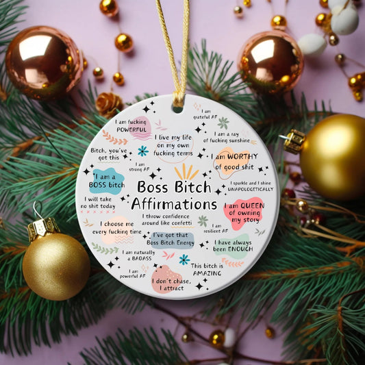 🎁Boss Bitch Affirmations Holiday Decor