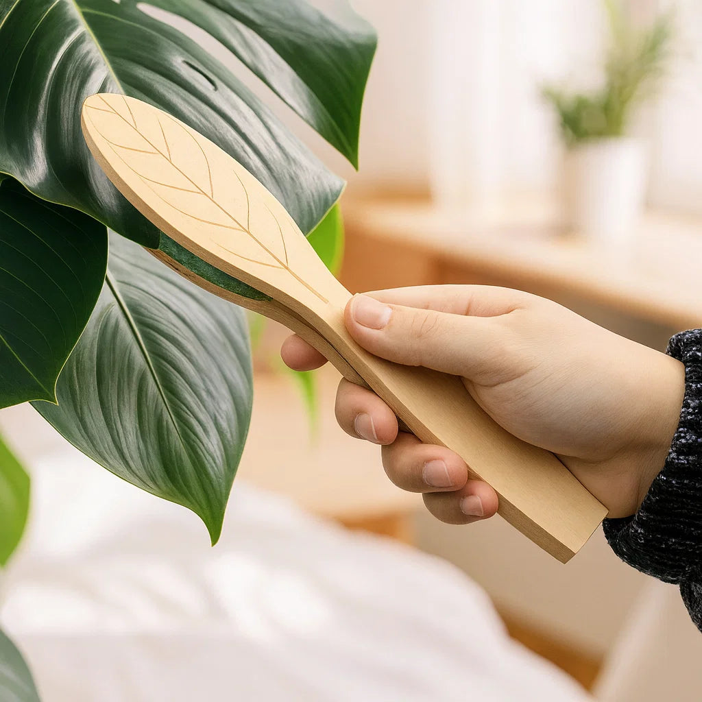 Creative Wooden Leaf Cleaning Tool Set