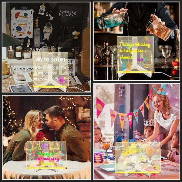 🎁Creative Rewritable Acrylic LED Message Board 🎨