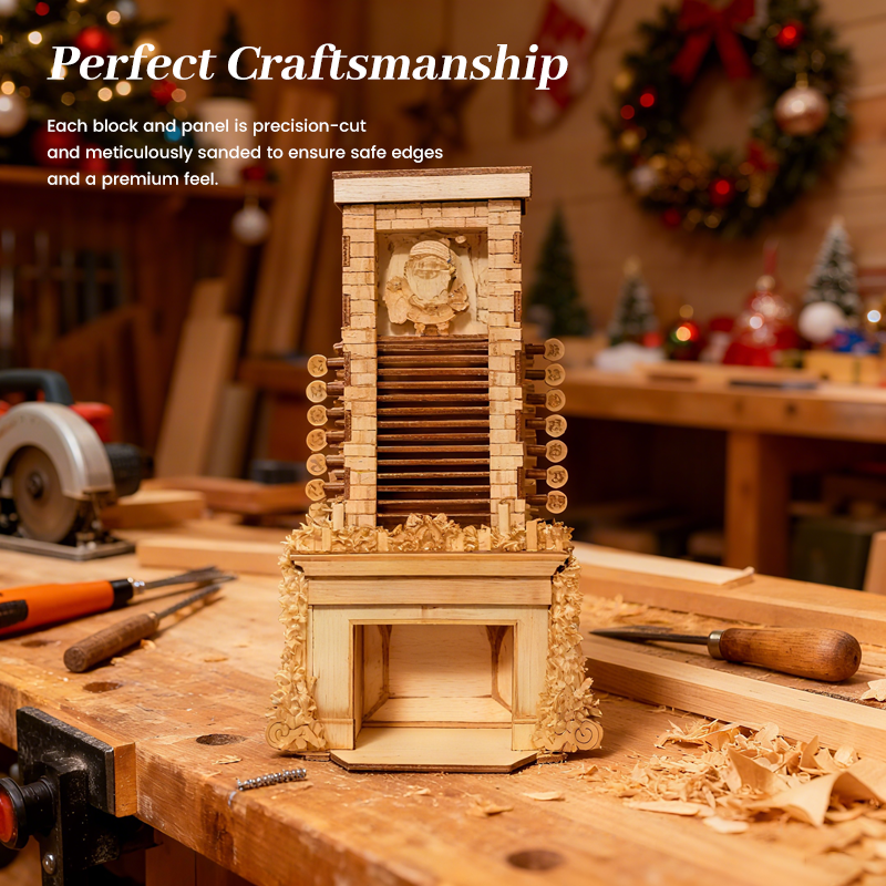 🎄🎅 Wooden Santa Down-the-Chimney Advent Calendar