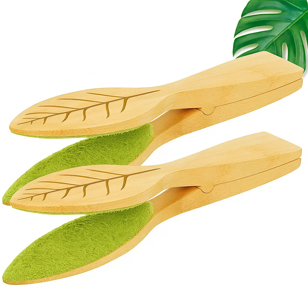Creative Wooden Leaf Cleaning Tool Set