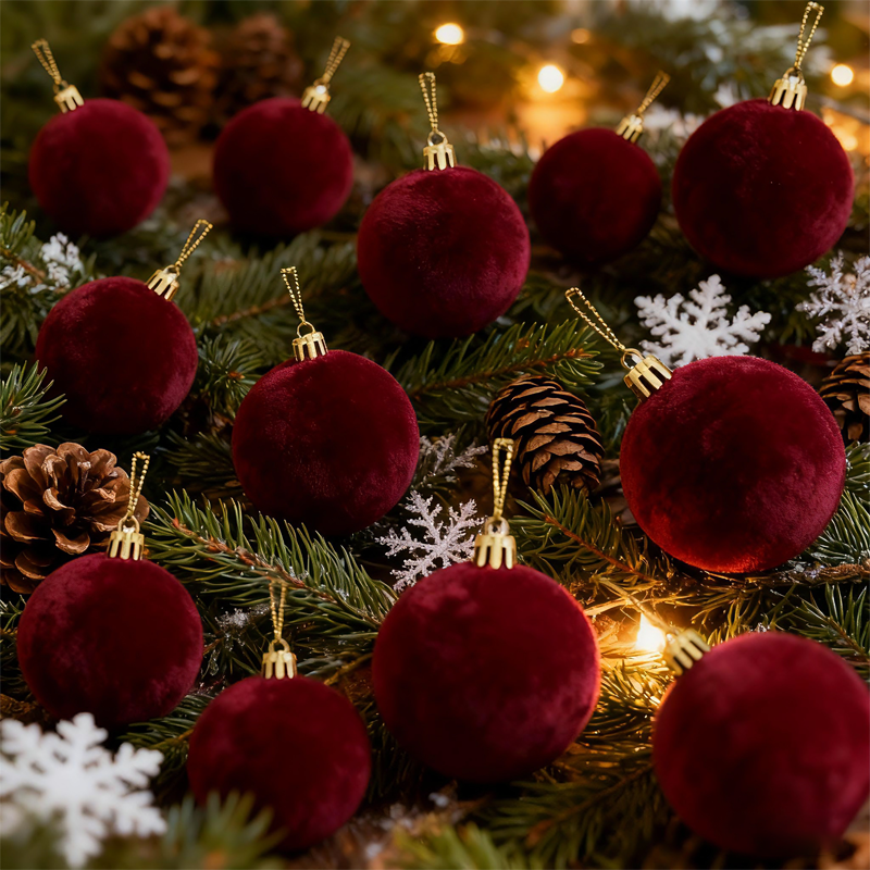 🎄 Velvet Christmas Balls
