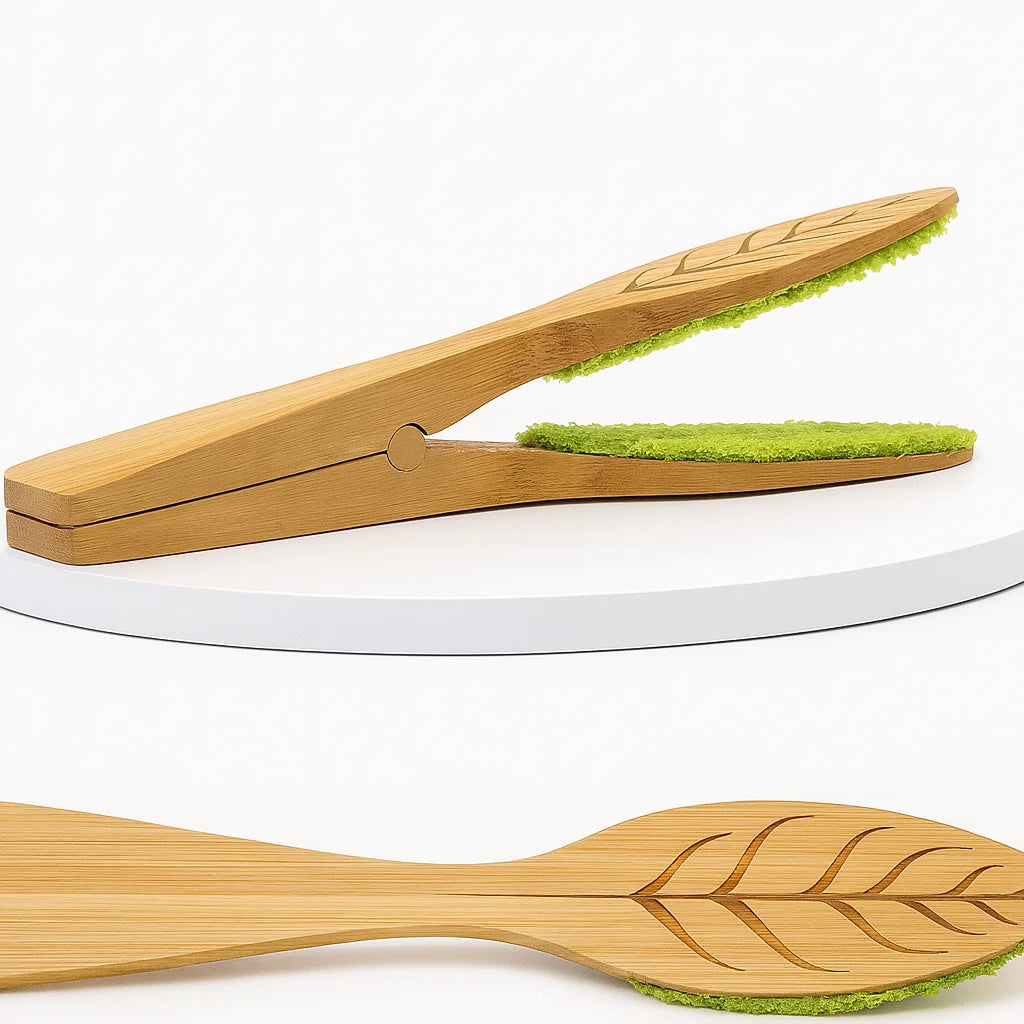 Creative Wooden Leaf Cleaning Tool Set