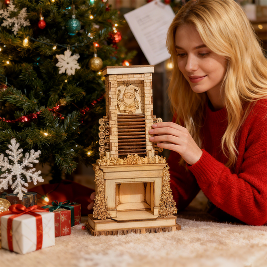 🎄🎅 Wooden Santa Down-the-Chimney Advent Calendar