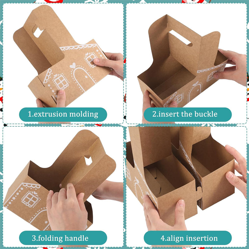 🎅 Gingerbread House Christmas Gift Box / Cup Holder 🍪✨