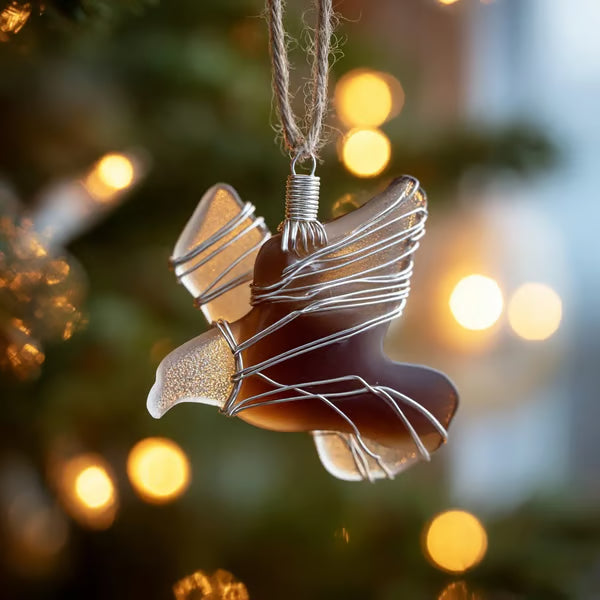 🌊🐦 Sea Glass Bird Ornaments