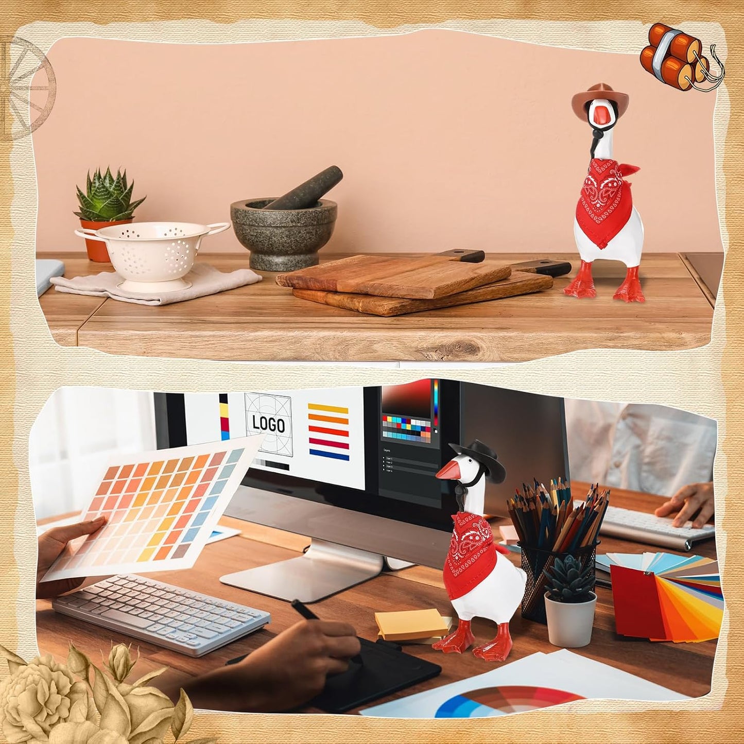 🏜️ Deluxe Mini Western Cowboy Goose Costume Set