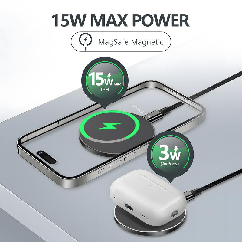 Charging Station for Apple Multiple Devices-3 in 1 Magnetic Wireless Charger