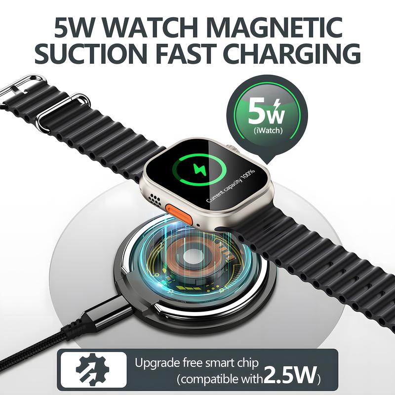 Charging Station for Apple Multiple Devices-3 in 1 Magnetic Wireless Charger