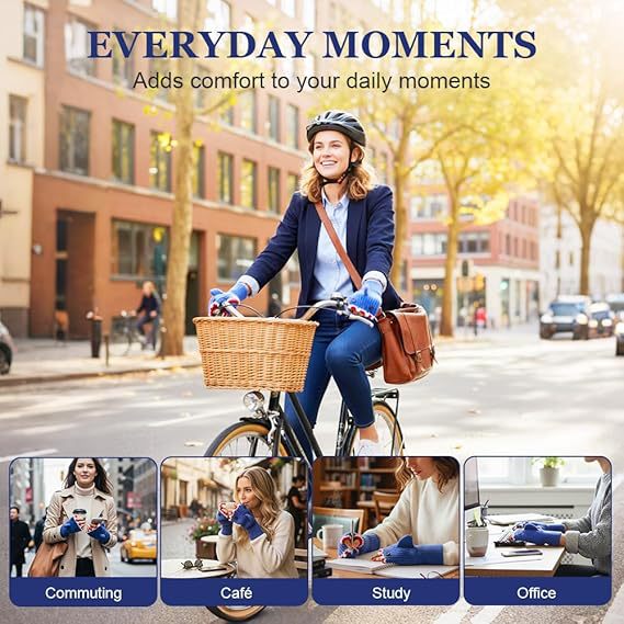 Shark Bite Pattern Knit Gloves