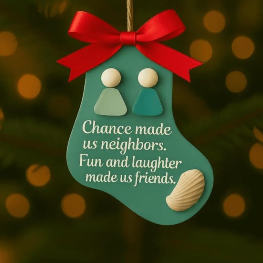 🎄✨ Heartfelt Sea Glass Christmas Ornaments