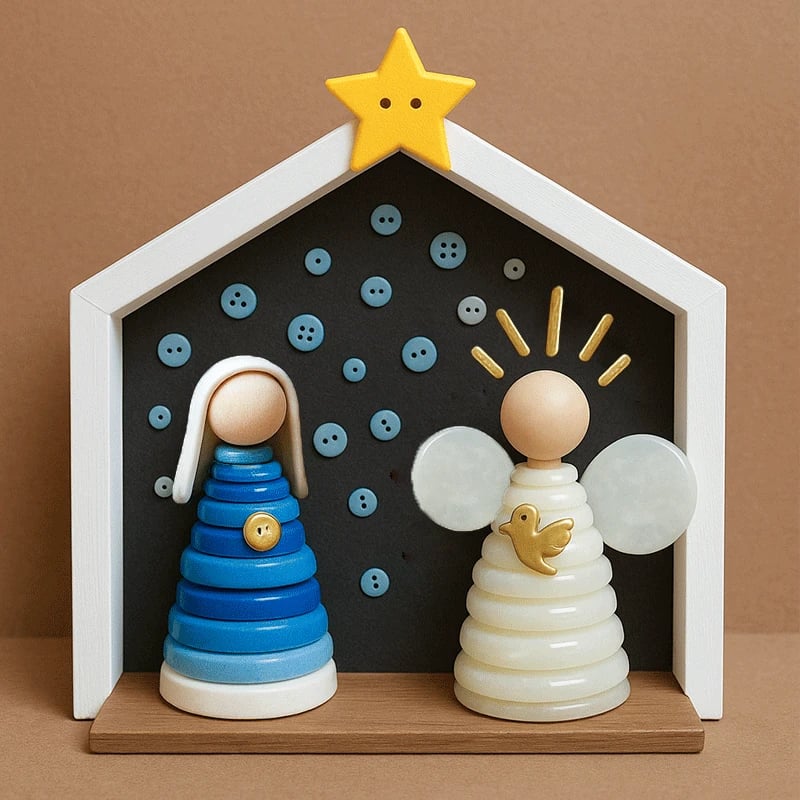 🔥LAST DAY 49% OFF-✝️DIY Button Nativity Scene Kit