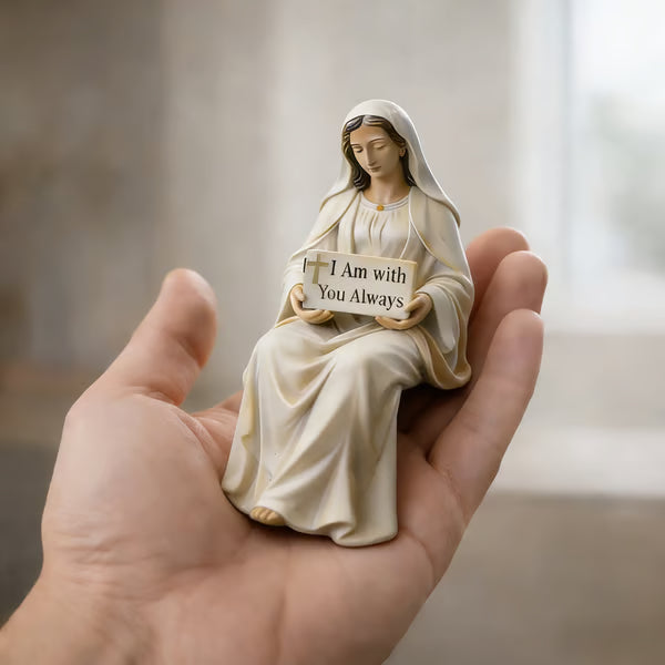 ✝Virgin Mary Desk Companion Figurine✨Hand-Painted Ceramic Figurine