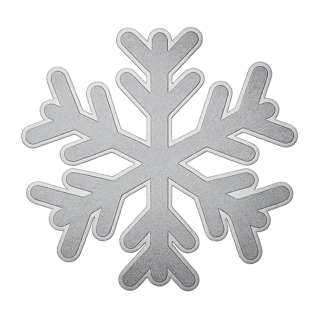 ❄️ Silver Snowflake Car Decal | Winter Car Sticker