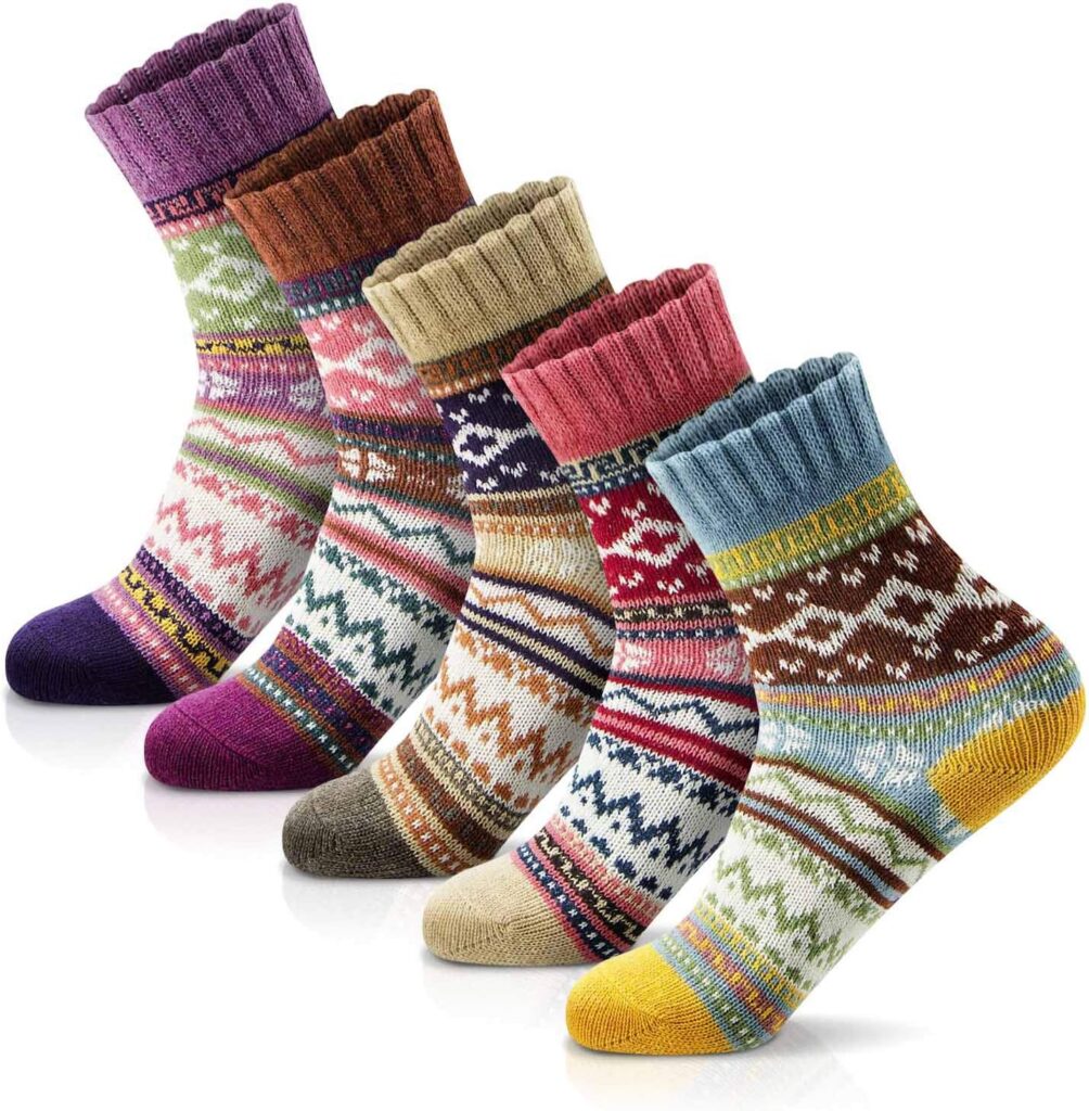 FYC Women Socks Winter - Gifts for Women - Warm Thick Soft Wool Socks Christmas Gifts Socks Cozy Crew Socks