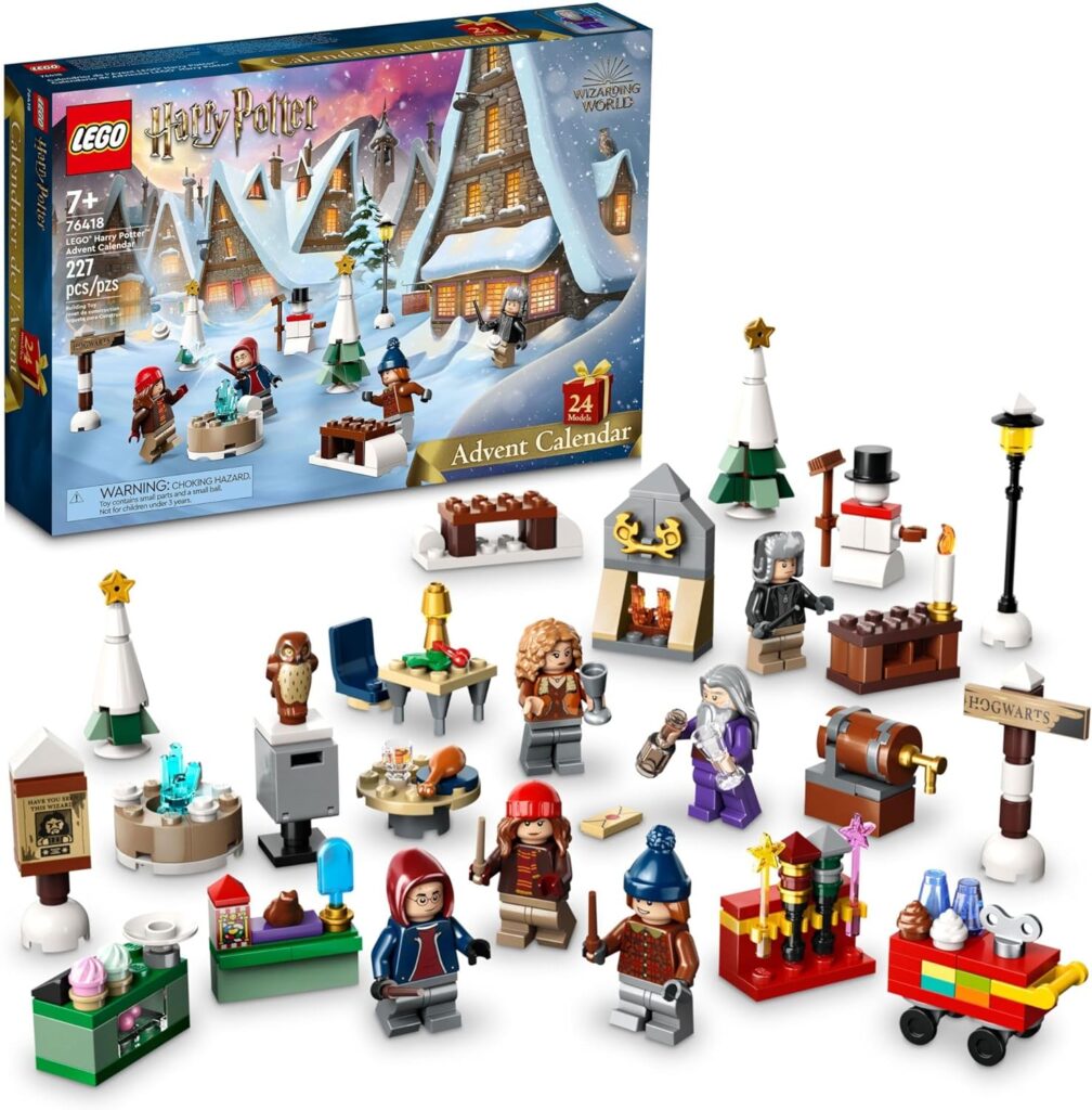 LEGO Harry Potter 2023 Advent Calendar 76418 Christmas Countdown Playset with Daily Suprises, Discover New Experiences with this Holiday Gift Featuring 18 Hogsmeade Village Mini Builds  6 Minifigures