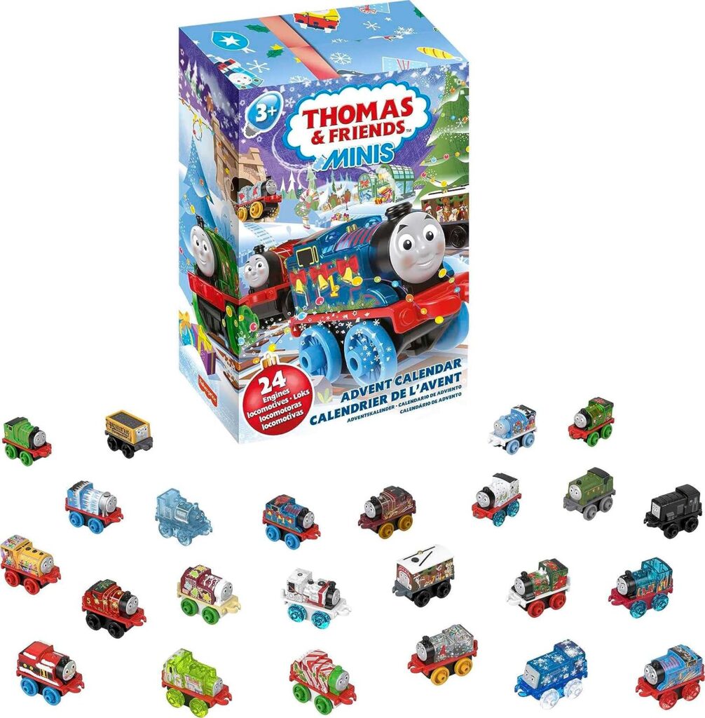 Thomas  Friends MINIS Advent Calendar 2023, Christmas Gift, 24 Miniature Toy Trains and Vehicles for Preschool Kids